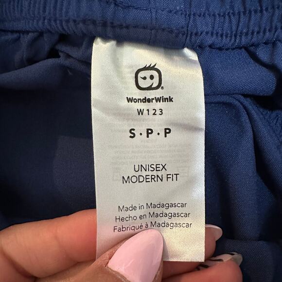 WONDERWINK W123 Unisex Multi-Cargo Scrub Pant Size S In Navy - Picture 5 of 11